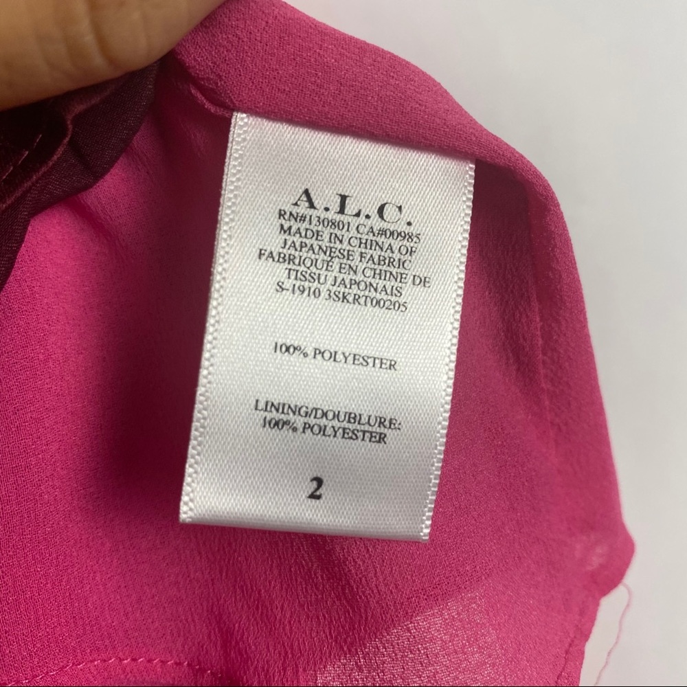 NWT A.L.C. Grainger Colorblock Pleated Midi Skirt - Picture 5 of 5